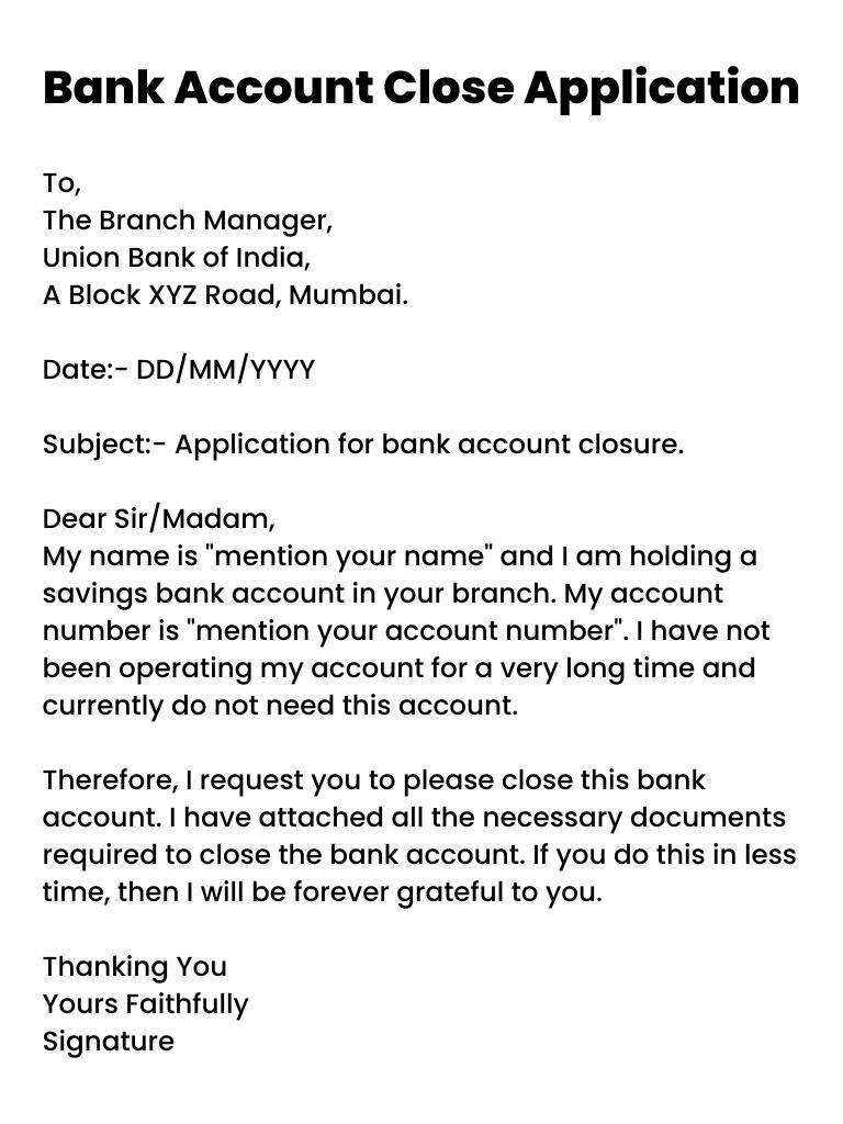 application letter to bank manager for close locker